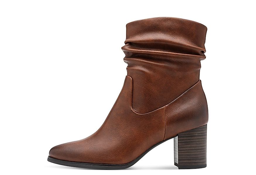 MARCO TOZZI Stiefelette, Blockabsatz, Businessschuh mit Falten im slouchy L günstig online kaufen