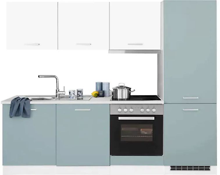 HELD MÖBEL Küchenzeile "Visby", mit E-Geräte, 240 cm, inkl. Kühl/Gefrierkom günstig online kaufen