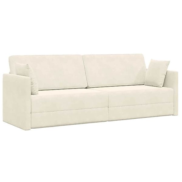 vidaXL Sofa Boden-Sofa-Bett Creme 213 x günstig online kaufen