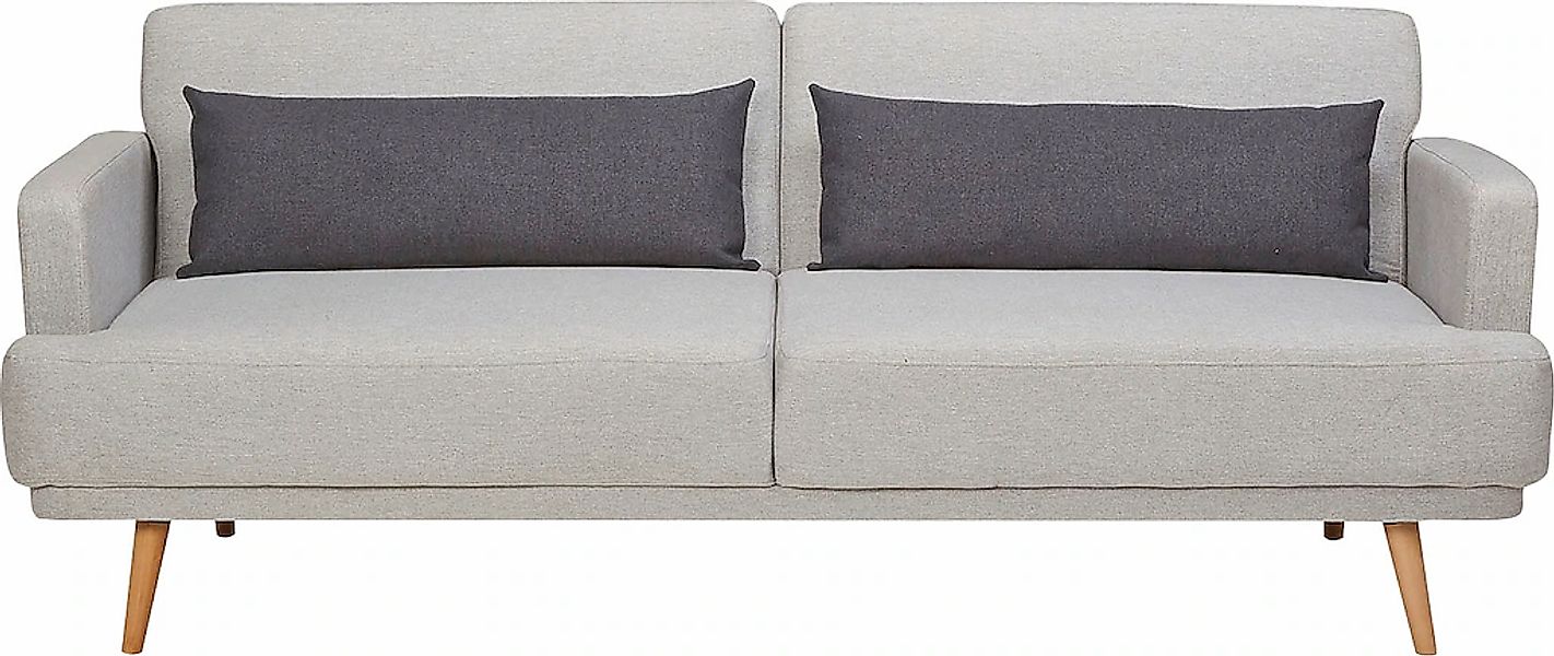 SalesFever Schlafsofa "Malmö - Komfortabler 2,5-Sitzer inklusive Zierkissen günstig online kaufen