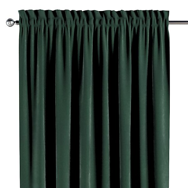Vorhang mit Tunnel und Köpfchen, dunkelgrün, Velvet (704-25) günstig online kaufen