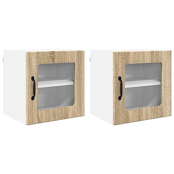 vidaXL Küchenschrank 2 Stk Sonoma-Eiche 40 x 31 x 40 cm Holzwerkstoff 88483 günstig online kaufen