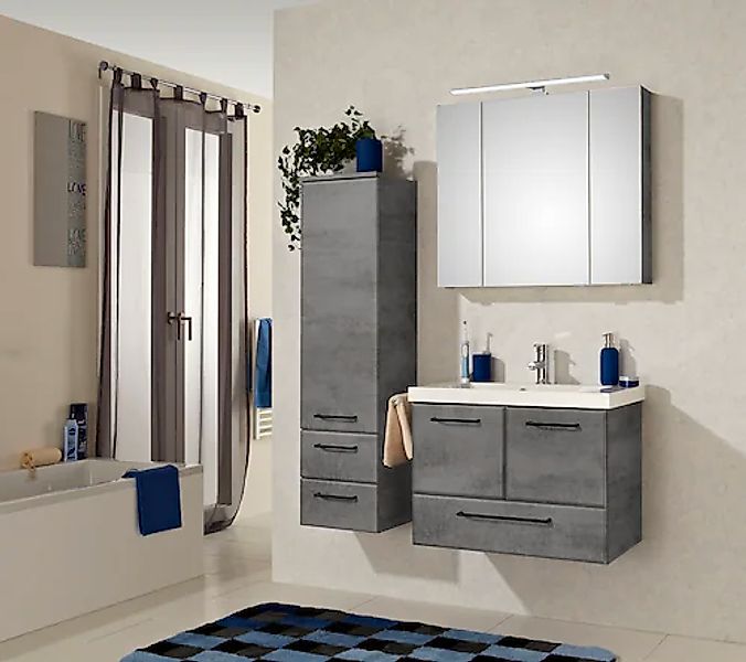 Saphir Badmöbel-Set »Quickset 945 3-teilig, Mineralmarmor-Waschtisch mit LE günstig online kaufen