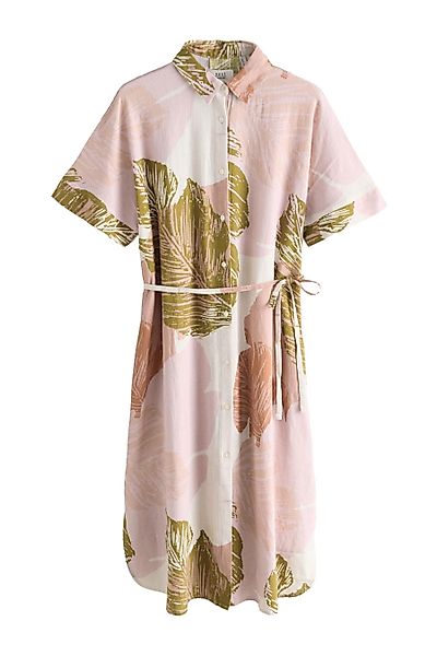 Next Midikleid Kurzärmeliges Kleid mit Bindegürtel günstig online kaufen