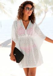 LASCANA Longbluse aus Lochspitze, lockeres Blusenkleid, günstig online kaufen