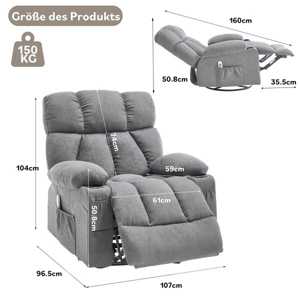 FANTASYLAB Relaxsessel Elektrisch Massagesessel, Fernsehsessel, Relaxstuhl günstig online kaufen