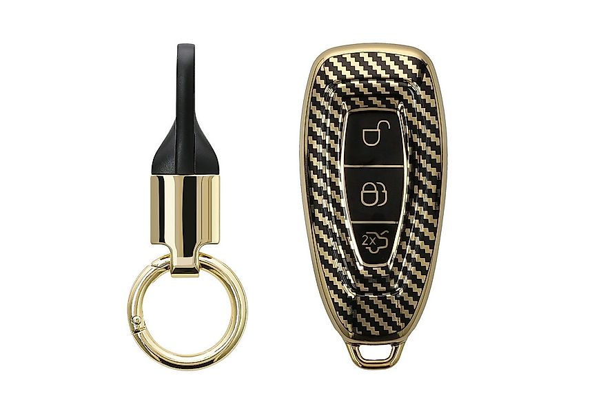 kwmobile Schlüsseltasche Hülle für Ford 3-Tasten Autoschlüssel Keyless Go ( günstig online kaufen