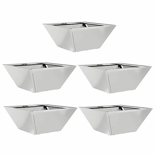 vidaXL Garten-Pflanzgefäß 5 Stk Silber 35 x 35 x 15 cm 873807 günstig online kaufen