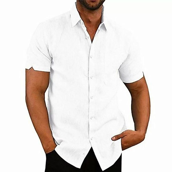 FIDDY Strandshirt Leinenhemd - strandshirt-Freizeithemd für Herren, kurzärm günstig online kaufen