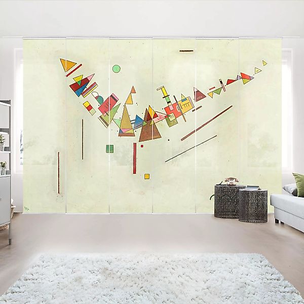 Schiebegardinen Set Kunstdruck Wassily Kandinsky - Winkelschwung günstig online kaufen