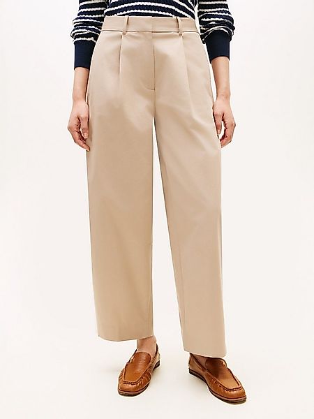 Tommy Hilfiger Chinohose COTTON BARREL PLEATED CHINO Baumwollmix, Mid Rise, günstig online kaufen