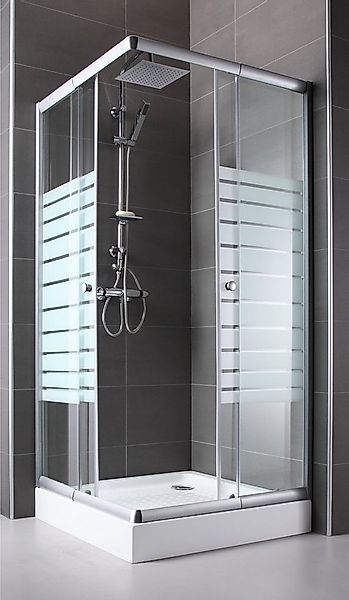 welltime Eckdusche Trento Banda, BxT: 90x90 cm, Einscheibensicherheitsglas, günstig online kaufen