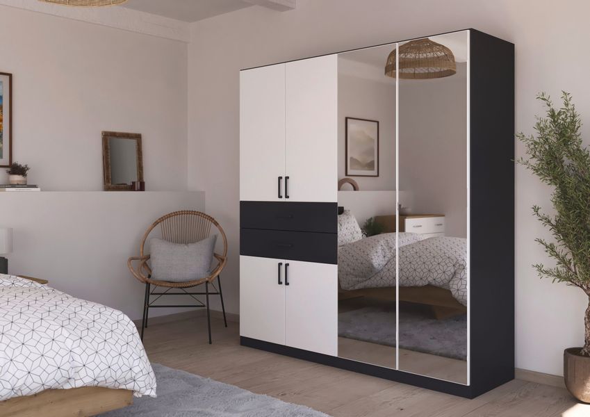 rauch Drehtürenschrank "Maika" mit Spiegel, 2 Schubladen, in verschiedenen günstig online kaufen