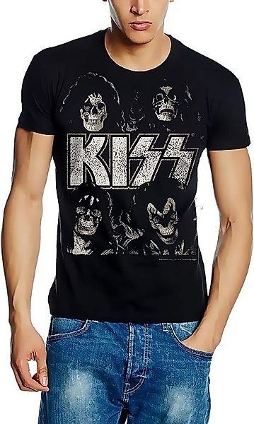 coole-fun-t-shirts Print-Shirt KISS - SKULL HEADS günstig online kaufen
