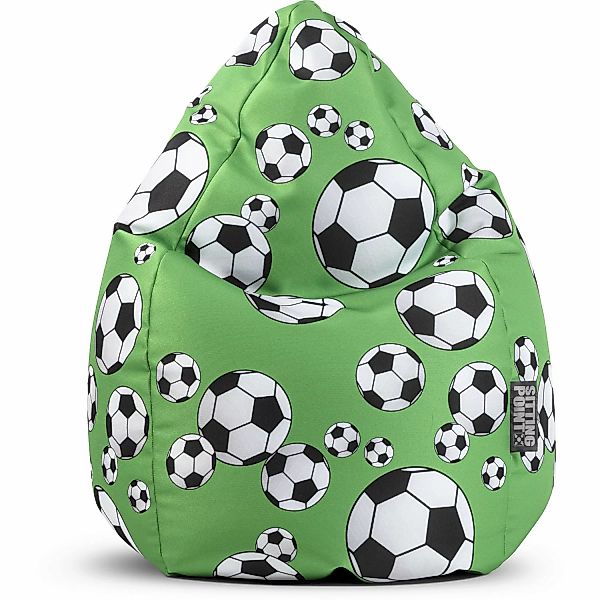 Sitting Point Sitzsack BeanBag Kicker 120 l Grün Fußball-Muster günstig online kaufen