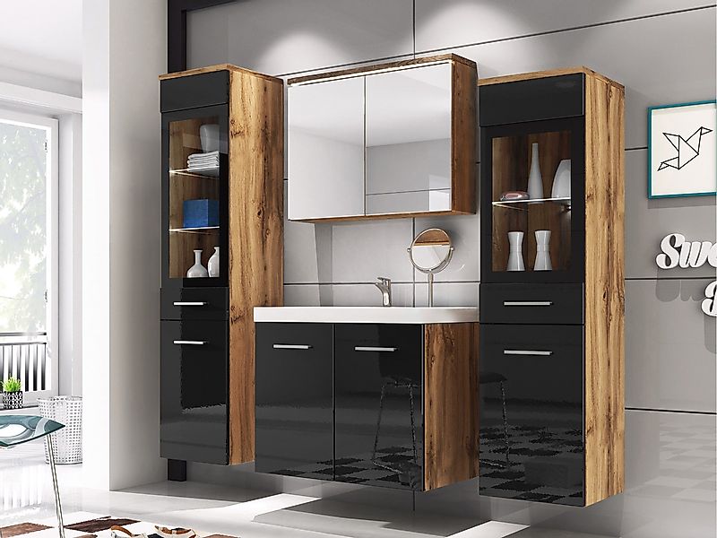 MIRJAN24 Badmöbel-Set Madrit II, (5er-Set, Waschbeckenschrank, günstig online kaufen