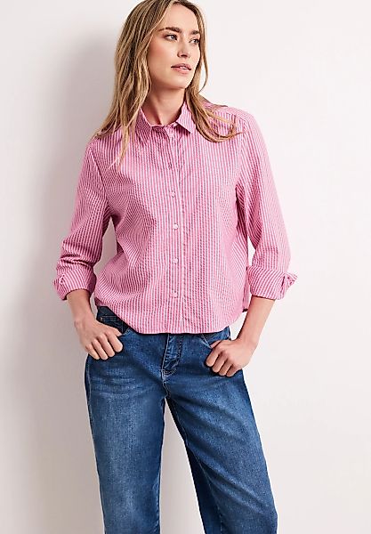 STREET ONE Langarmbluse im Seersucker-Style mit Streifen günstig online kaufen