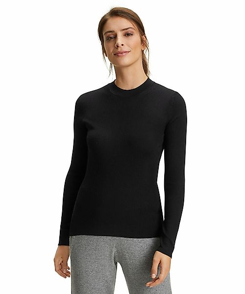 FALKE Damen Pullover V-Ausschnitt, XS, Schwarz, Struktur, Wolle, 64158-3000 günstig online kaufen