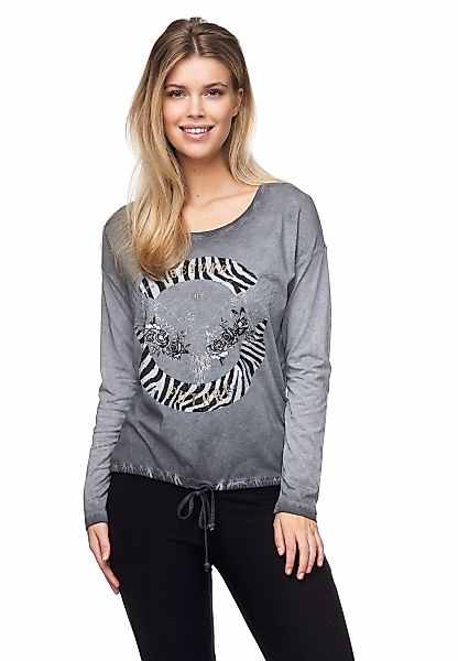 Decay Langarmshirt, mit tollem Animalprint günstig online kaufen