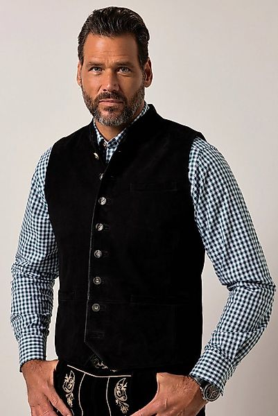 JP1880 Steppweste Weste Ziegen Veloursleder Tracht Stehkragen günstig online kaufen
