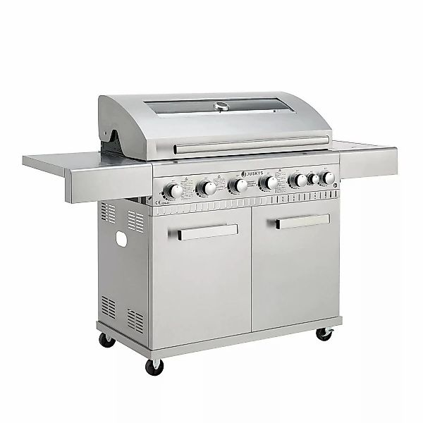 Juskys BBQ Gasgrill Minnesota mit 6 Brennern & 1 Seitenbrenner günstig online kaufen