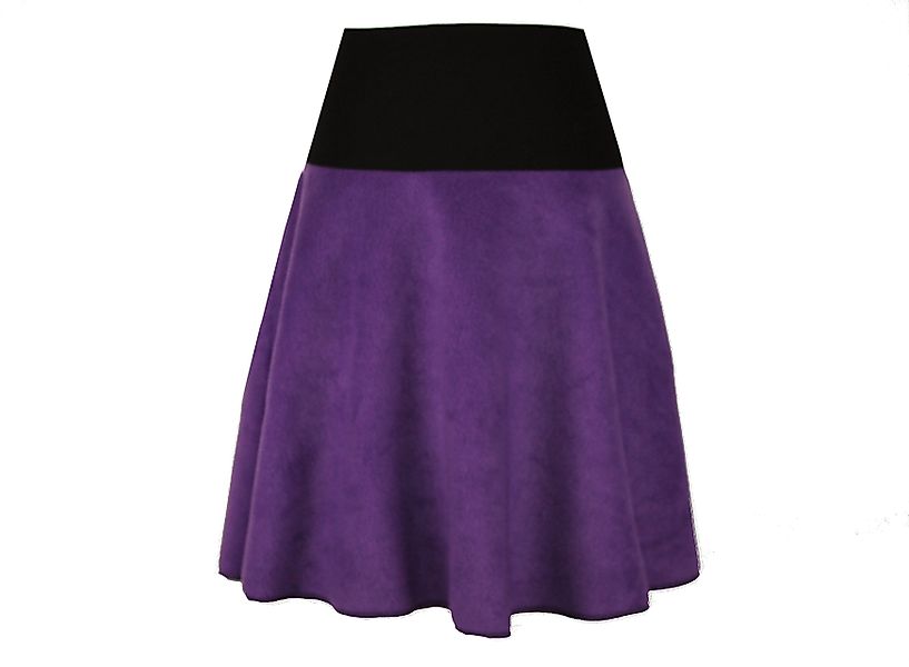 dunkle design A-Linien-Rock Fleece 57cm elastischer günstig online kaufen
