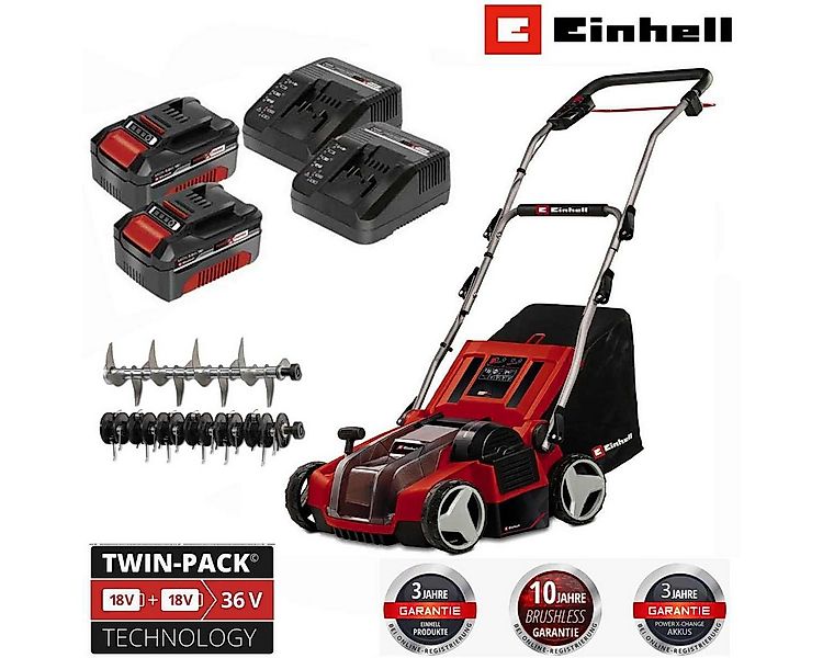Einhell Akkurasenmäher Vertikutierer-Lüfter GE-SA 36/35 Li- 36V (2 x 18V) m günstig online kaufen