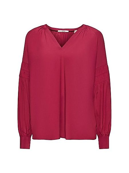 Esprit Langarmbluse Bluse mit Smok-Details, LENZING™ ECOVERO™ günstig online kaufen