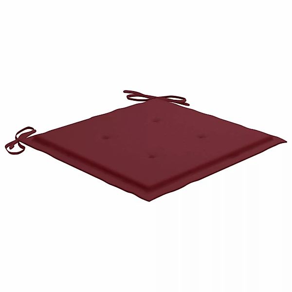 vidaXL Sitzauflage Gartenstuhl-Kissen 2 Stk. Weinrot günstig online kaufen