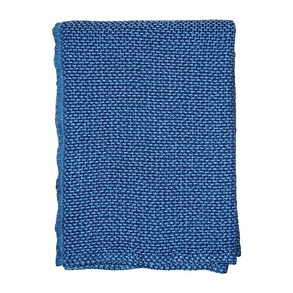 Basket Baumwolldecke 130 x 180cm Sea blue (blau) günstig online kaufen