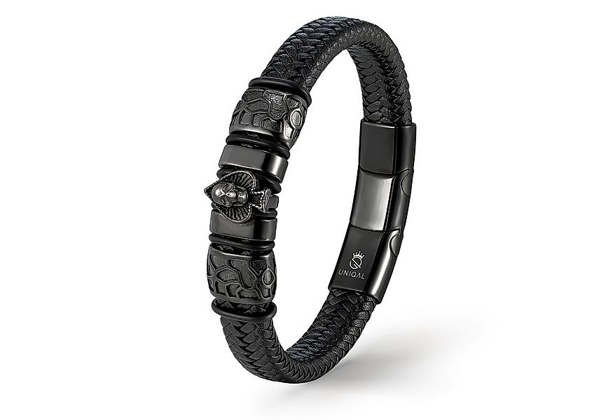 UNIQAL.de Lederarmband Herren Skull „ACE OF SPADES“ – Echtleder, Totenkopf, günstig online kaufen
