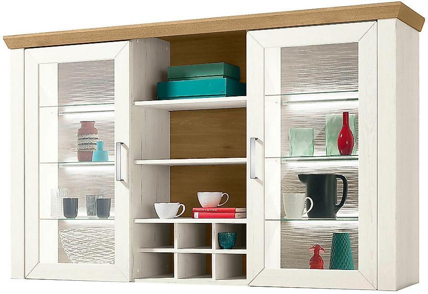 set one by Musterring Aufsatzschrank »York«, Typ 24, Glastüren und Flaschen günstig online kaufen
