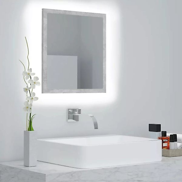 Led-badspiegel Betongrau 40x8,5x37 Cm Spanplatte günstig online kaufen