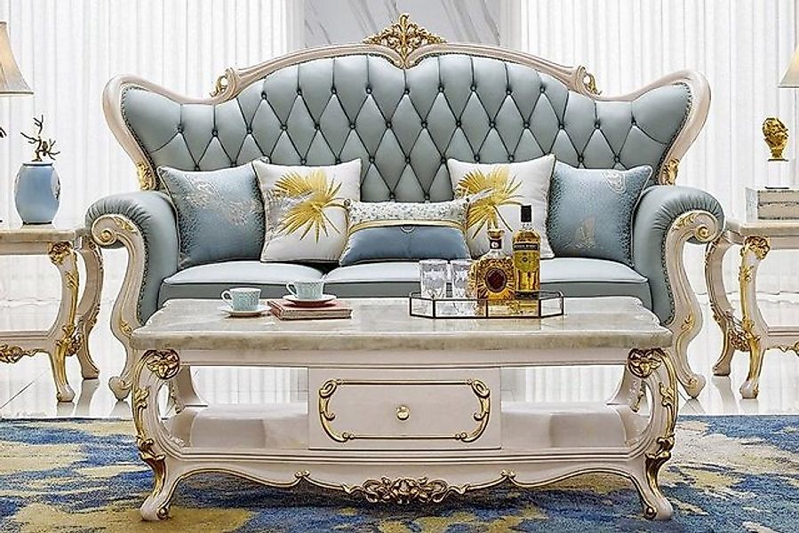 JVmoebel Sofa Sofa 3 Sitzer Polster Sofas Design Couch Leder Couchen Dreisi günstig online kaufen