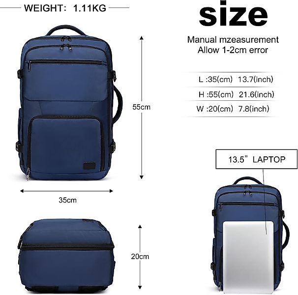 KONO Rucksack Handgepäck Wasserdicht für Geschäftsreise günstig online kaufen