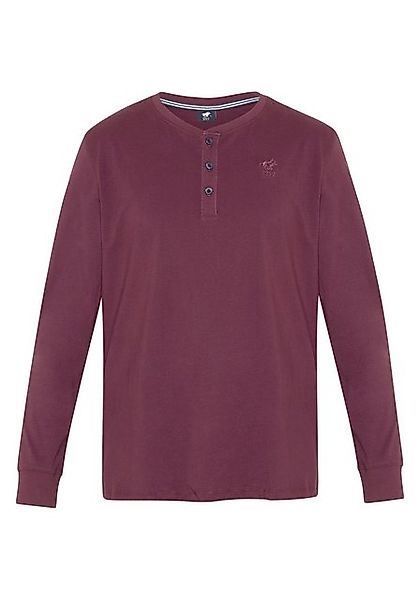 Polo Sylt Langarmshirt im Henley-Look günstig online kaufen