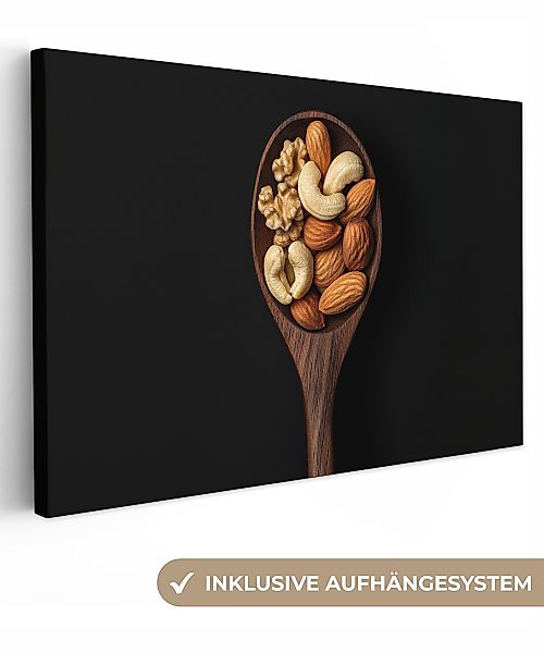 OneMillionCanvasses® Leinwandbild Holz - Walnuss - günstig online kaufen