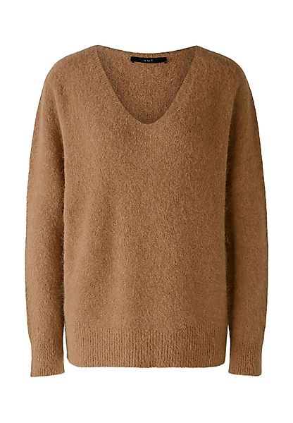 Oui V-Ausschnitt-Pullover Pullover mit Alpaka günstig online kaufen