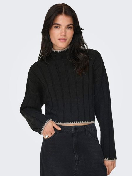 ONLY Strickpullover Strickpullover gerippt Langarm kurz günstig online kaufen