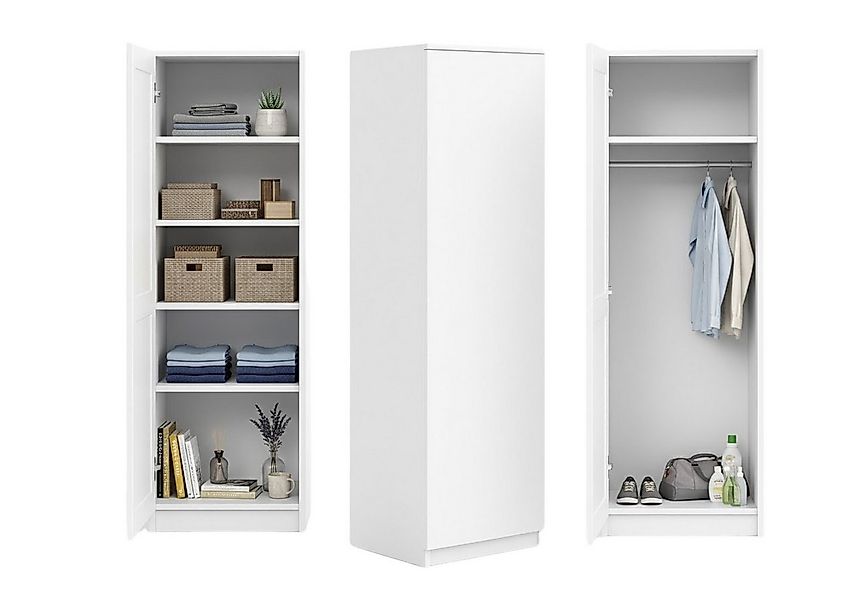 Home Collective Garderobenschrank Garderobe Mehrzweckschrank weiß 50cm Brei günstig online kaufen