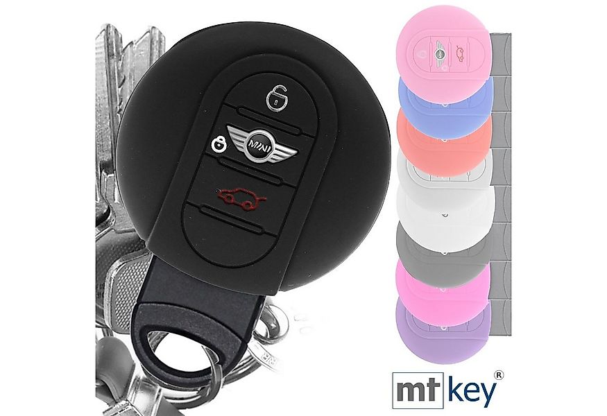 mt-key Schlüsseltasche Autoschlüssel Softcase Silikon Schutzhülle Schwarz, günstig online kaufen