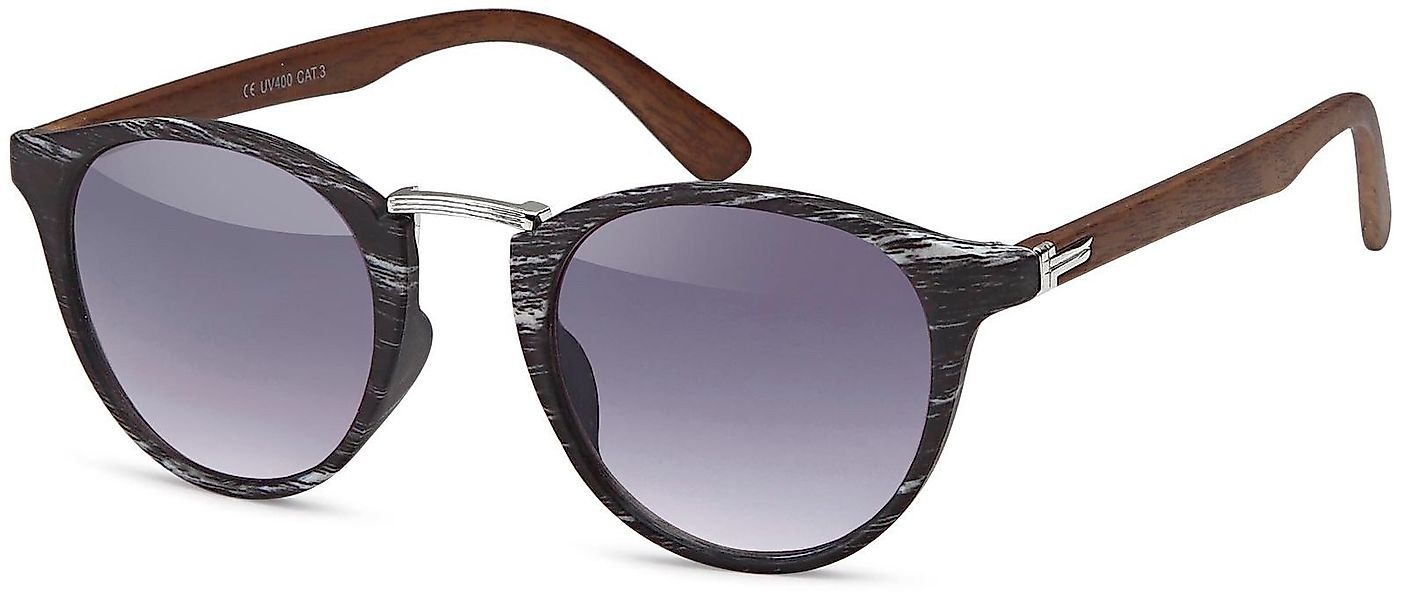 styleBREAKER Sonnenbrille Panto Sonnenbrille Holz Optik günstig online kaufen