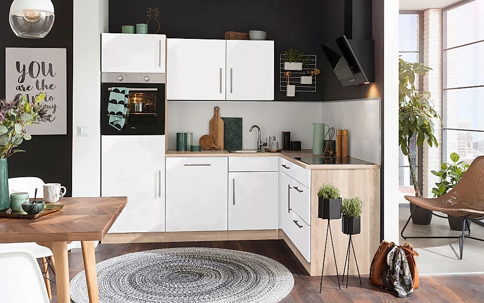 wiho Küchen Winkelküche "Cali", ohne E-Geräte, Stellbreite 230 x 170 cm günstig online kaufen