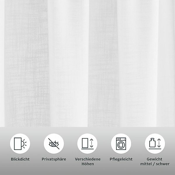 my home Gardine »Nora«, (1 St.), Blickdicht, Leinenlook, Polyester günstig online kaufen