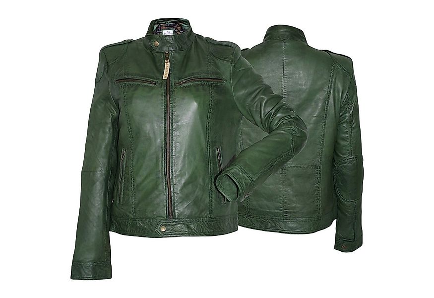 German Wear Lederjacke Trend 412J Grün Damen Lederjacke Jacke aus Lamm Napp günstig online kaufen