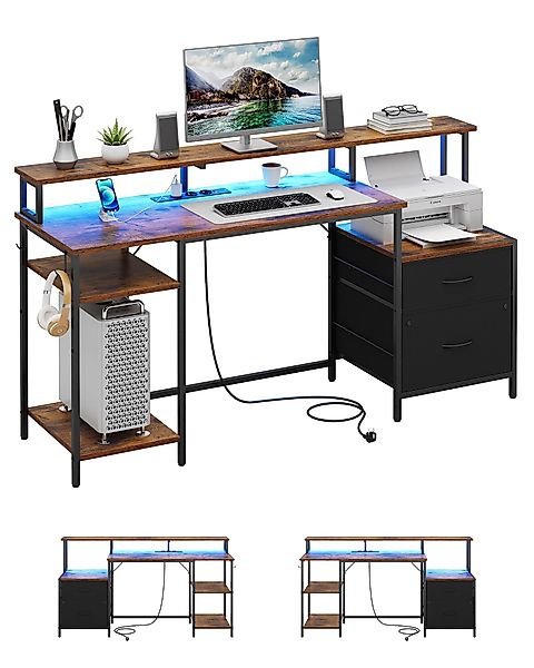 MSMASK Computertisch Gaming Tisch mit Led günstig online kaufen