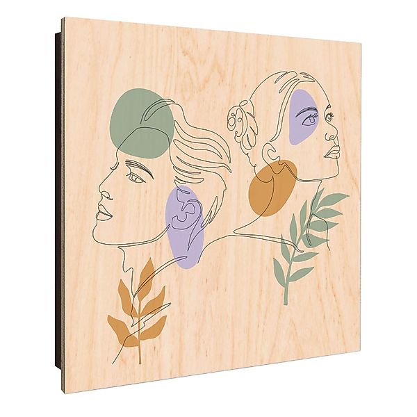 Banjado Schlüsselkasten Holz 30x30cm Schwarz Scharnier Rechts 50 Haken Desi günstig online kaufen