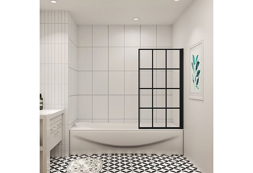 duschspa Badewannenaufsatz 80x140cm ESG Drehwand mit Gitter Duschabtrennung günstig online kaufen