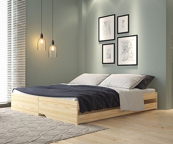 Inter Link Funktionsbett Lotar, 3 Liegeflächen 90x200, aus Massivholz, inkl günstig online kaufen