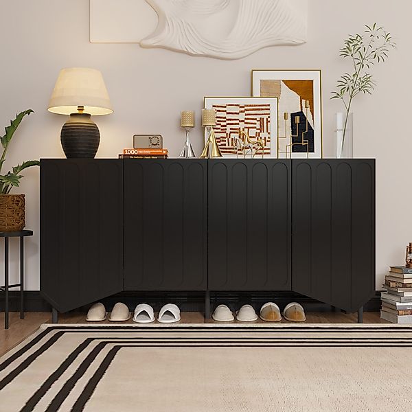 FUFU&GAGA Sideboard 4-türiger Esszimmerschrank, 40 x günstig online kaufen